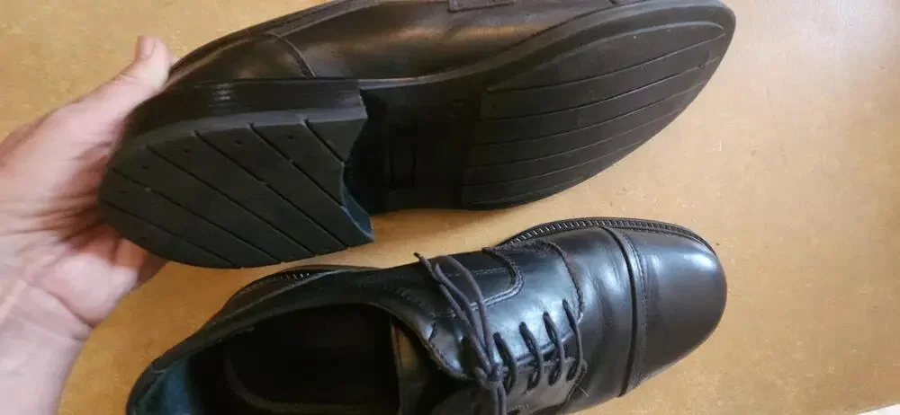 EASE by Florsheim Black Leather Oxford Dress Shoes Size 11 M Made in Italy